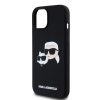 Karl Lagerfeld Liquid Silicone Double Heads MagSafe tok iPhone 15 Pro Max készülékhez fekete