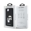 Karl Lagerfeld PU Saffiano Karl and Choupette tok iPhone 16e készülékhez fekete