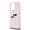 Karl Lagerfeld Liquid Silicone Double Heads MagSafe tok iPhone 15 Pro Max készülékhez rózsaszín
