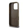 DKNY PU Leather Repeat Pattern Bottom Stripe MagSafe tok iPhone 16 Pro Max készülékhez barna