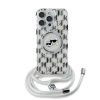 Karl Lagerfeld IML Monogram Crossbody K&CH Heads MagSafe tok iPhone 16 Pro Max készülékhez átlátszó