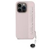 Karl Lagerfeld PU Saffiano Rhinestone Charm tok iPhone 14 Pro készülékhez rózsaszín