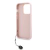 Karl Lagerfeld PU Saffiano Rhinestone Charm tok iPhone 14 Pro készülékhez rózsaszín