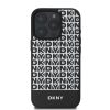 DKNY PU Leather Repeat Pattern Bottom Stripe MagSafe tok iPhone 16 Pro Max készülékhez fekete
