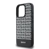 DKNY PU Leather Repeat Pattern Bottom Stripe MagSafe tok iPhone 16 Pro Max készülékhez fekete