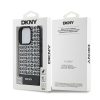 DKNY PU Leather Repeat Pattern Bottom Stripe MagSafe tok iPhone 16 Pro Max készülékhez fekete