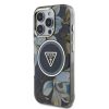 Guess IML Glitter Magnolia and Triangle Logo MagSafe tok iPhone 16 Pro Max készülékhez fekete