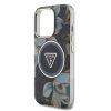 Guess IML Glitter Magnolia and Triangle Logo MagSafe tok iPhone 16 Pro Max készülékhez fekete