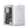 Guess IML Glitter Magnolia and Triangle Logo MagSafe tok iPhone 16 Pro Max készülékhez fekete