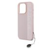 Karl Lagerfeld PU Saffiano Rhinestone Charm tok iPhone 15 Pro Max készülékhez rózsaszín