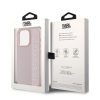 Karl Lagerfeld PU Saffiano Rhinestone Charm tok iPhone 15 Pro Max készülékhez rózsaszín
