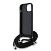 Guess PU 4G Metal Logo vállpántos tok az iPhone 15 készülékhez rózsaszín