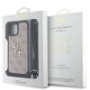 Guess PU 4G Metal Logo vállpántos tok az iPhone 15 készülékhez rózsaszín
