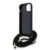 Guess PU 4G Metal Logo Crossbody Strap tok iPhone 15 készülékhez barna