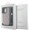 Guess PU 4G Metal Logo Crossbody Strap tok iPhone 15 Pro Max készülékhez rózsaszín