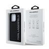 Karl Lagerfeld 3D Rubber Glitter Logo tok iPhone 13 Pro készülékhez fekete