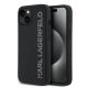 Karl Lagerfeld 3D Rubber Glitter Logo tok iPhone 14 készülékhez fekete