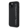 Karl Lagerfeld 3D Rubber Glitter Logo tok iPhone 14 készülékhez fekete