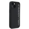 Karl Lagerfeld 3D Rubber Glitter Logo tok iPhone 14 készülékhez fekete