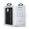 Karl Lagerfeld 3D Rubber Glitter Logo tok iPhone 14 készülékhez fekete