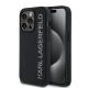 Karl Lagerfeld 3D Rubber Glitter Logo tok iPhone 14 Pro készülékhez fekete