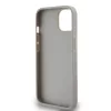 DKNY PU Leather Checkered Pattern and Stripe tok iPhone 14 készülékhez bézs