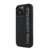 Karl Lagerfeld 3D Rubber Glitter Logo tok iPhone 15 Pro Max készülékhez fekete