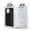 Karl Lagerfeld 3D Rubber Glitter Logo tok iPhone 15 Pro Max készülékhez fekete