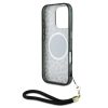Guess IML Leopard Triangle Logo Strap MagSafe tok iPhone 16 Pro Max készülékhez barna