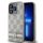 DKNY PU Leather Checkered Pattern and Stripe tok iPhone 15 Pro Max készülékhez bézs