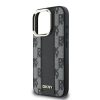 DKNY PU bőr kockás mintás MagSafe tok iPhone 16 Pro Max készülékhez fekete