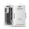 DKNY PU bőr kockás mintás MagSafe tok iPhone 16 Pro Max készülékhez fekete