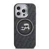 Karl Lagerfeld IML K&CH Heads Repeated Logo MagSafe tok iPhone 15 Pro Max készülékhez fekete