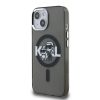 Karl Lagerfeld IML Glitter Karl and Choupette Sketch MagSafe tok iPhone 15 készülékhez fekete