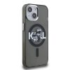Karl Lagerfeld IML Glitter Karl and Choupette Sketch MagSafe tok iPhone 15 készülékhez fekete