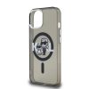Karl Lagerfeld IML Glitter Karl and Choupette Sketch MagSafe tok iPhone 15 készülékhez fekete