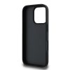 DKNY PU Leather Repeat Pattern Tonal Stripe tok az iPhone 16 Pro Max készülékhez fekete