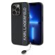 Karl Lagerfeld PU Saffiano Rhinestone Charm tok iPhone 15 Pro Max készülékhez fekete