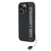 Karl Lagerfeld PU Saffiano Rhinestone Charm tok iPhone 15 Pro Max készülékhez fekete