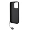 Karl Lagerfeld PU Saffiano Rhinestone Charm tok iPhone 15 Pro Max készülékhez fekete