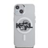 Karl Lagerfeld IML Glitter Karl and Choupette Sketch MagSafe tok iPhone 15 készülékhez átlátszó