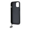 Karl Lagerfeld PU Saffiano Rhinestone Charm tok iPhone 15 készülékhez fekete