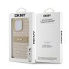 DKNY PU Leather Repeat Pattern Tonal Stripe tok iPhone 16 Pro Max készülékhez rózsaszín