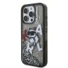 Karl Lagerfeld Liquid Glitter Scattered Choupette tok iPhone 16 Pro Max készülékhez fekete