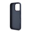 DKNY PU Leather Repeat Pattern Tonal Stripe tok iPhone 16 Pro Max készülékhez kék