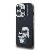 Karl Lagerfeld IML Aquarelle Karl and Choupette tok iPhone 15 Pro Max készülékhez fekete