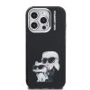 Karl Lagerfeld IML Aquarelle Karl and Choupette tok iPhone 15 Pro Max készülékhez fekete