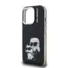 Karl Lagerfeld IML Aquarelle Karl and Choupette tok iPhone 15 Pro Max készülékhez fekete