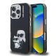 Karl Lagerfeld IML Aquarelle Karl and Choupette tok for iPhone 16 Pro Max készülékhez fekete