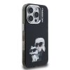 Karl Lagerfeld IML Aquarelle Karl and Choupette tok for iPhone 16 Pro Max készülékhez fekete